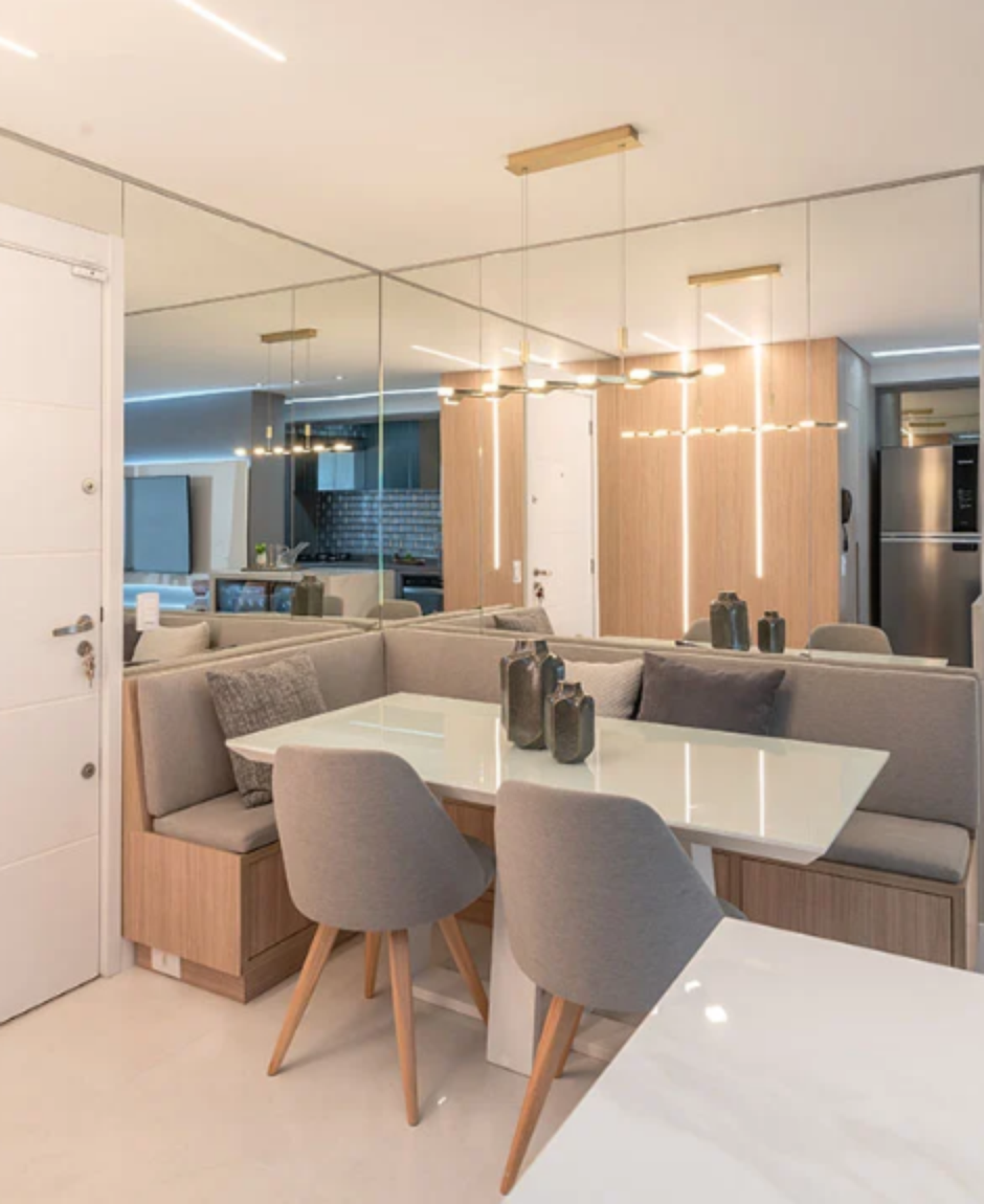 Espelhos e a sensação de amplitude: a física a seu favor - inspiração 1