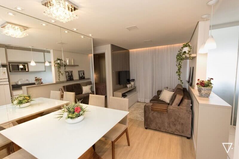 Tipos de espelhos que expandem o visual da sala - inspiração 2