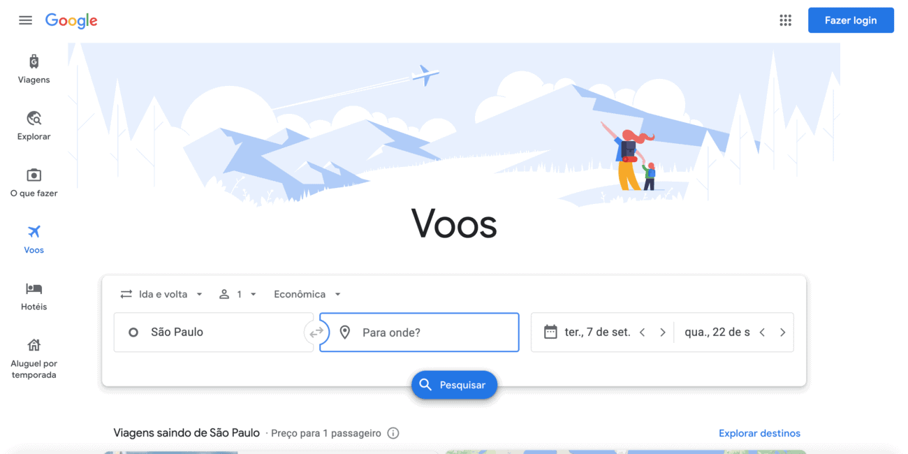 Acessando a Ferramenta: Como Começar no Google Flights - inspiração 1