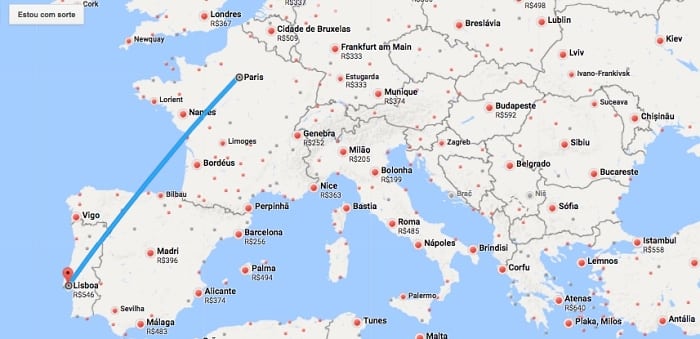 Utilizando o Mapa Interativo: Visualizando Rotas e Custos - inspiração 1