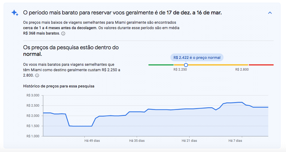 Comparando Preços Entre Diferentes Combinações de Voos - inspiração 1