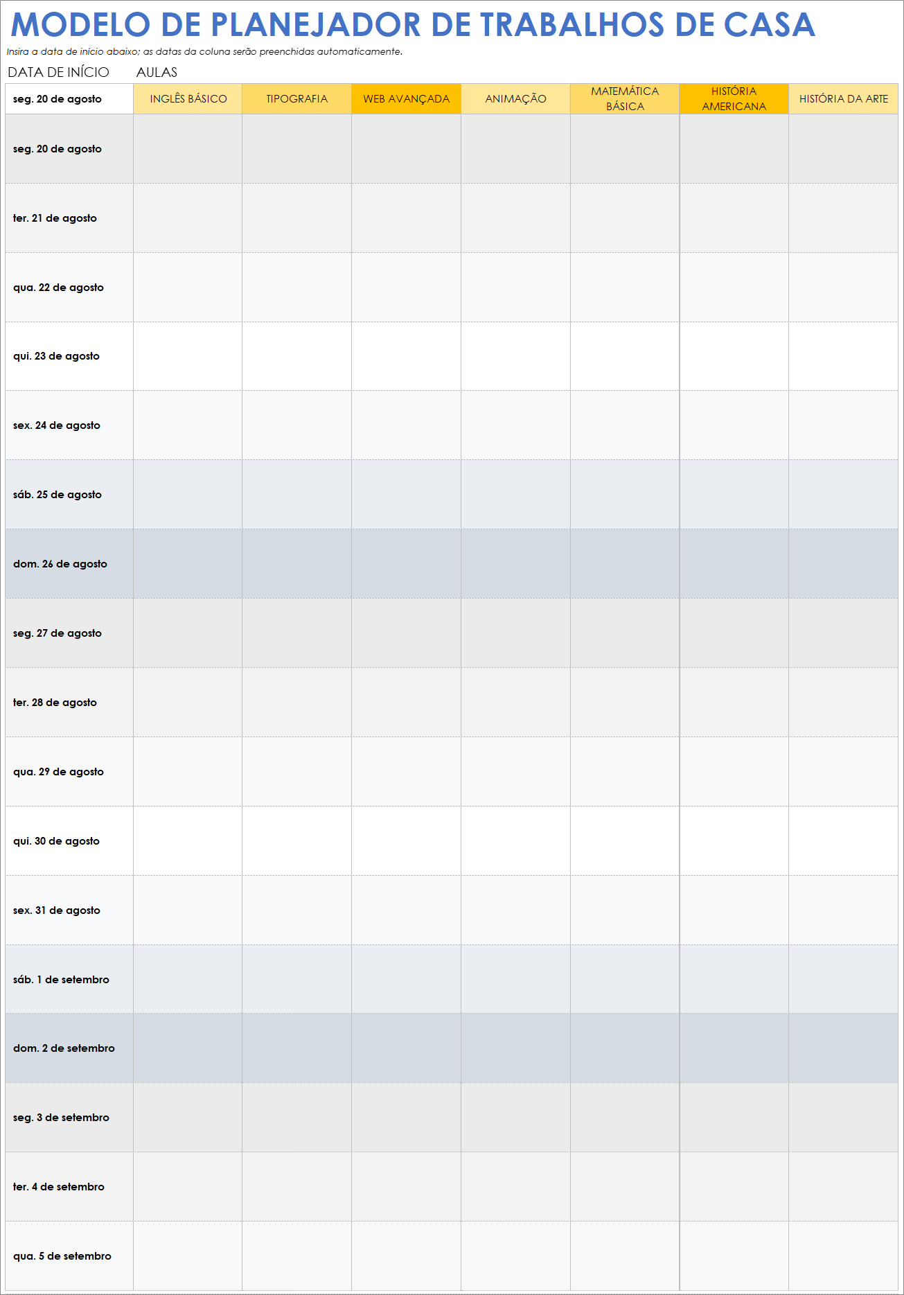 A frequência ideal para cada tarefa: organização por dia, semana e mês - inspiração 2
