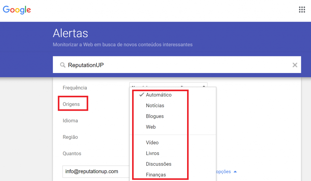 Personalizando o Alcance: De Notícias a Blogs, Escolha Onde Monitorar - inspiração 1