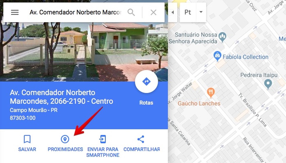 Abra o Google Maps e use a barra de busca - inspiração 1