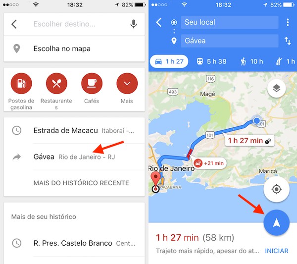 Use a navegação guiada para chegar ao destino - inspiração 1