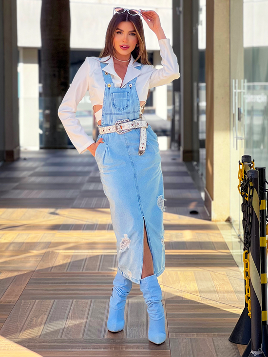 Salopete com Cropped: Toque Moderno e Despojado para o Verão - inspiração 1