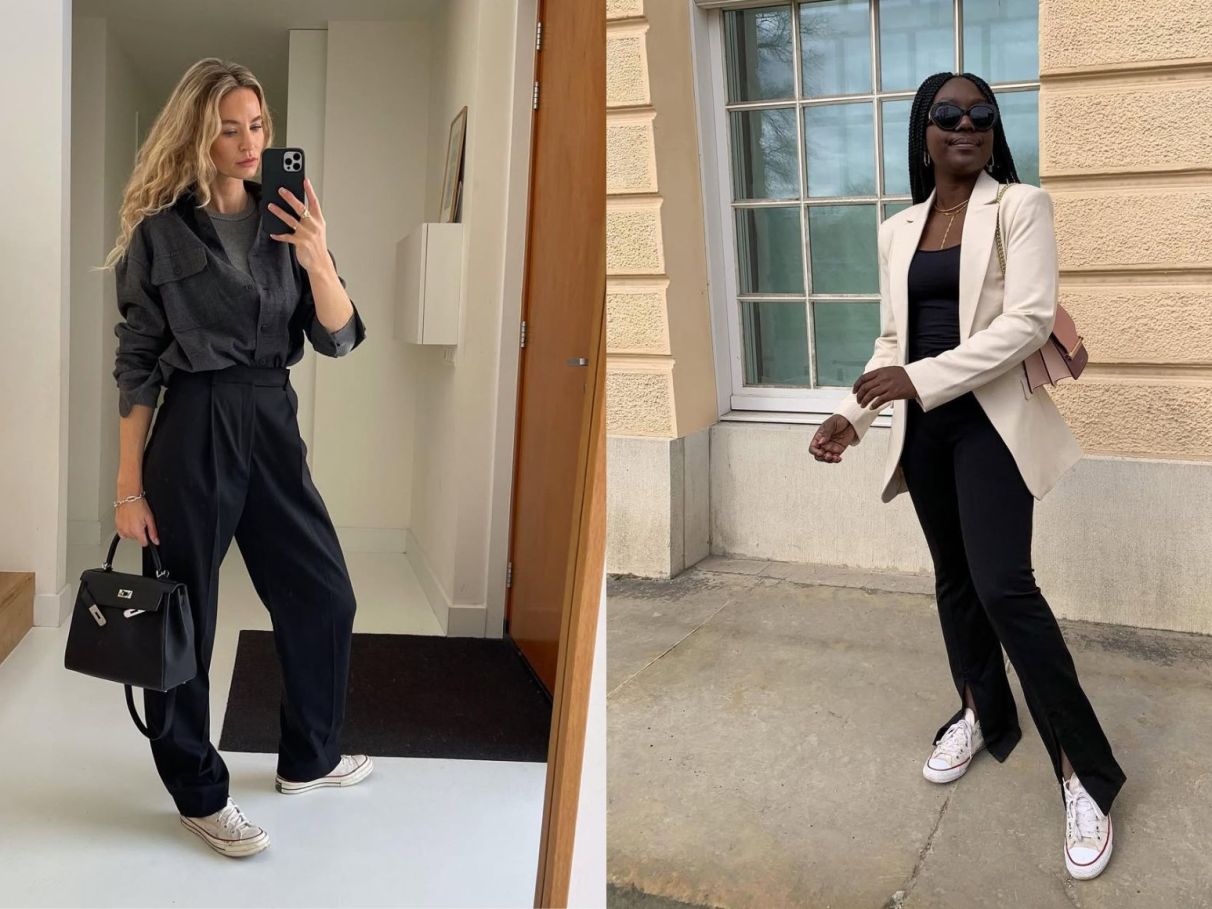 Jeans e Tênis Branco: O Clássico Reimaginado para o Escritório - inspiração 1