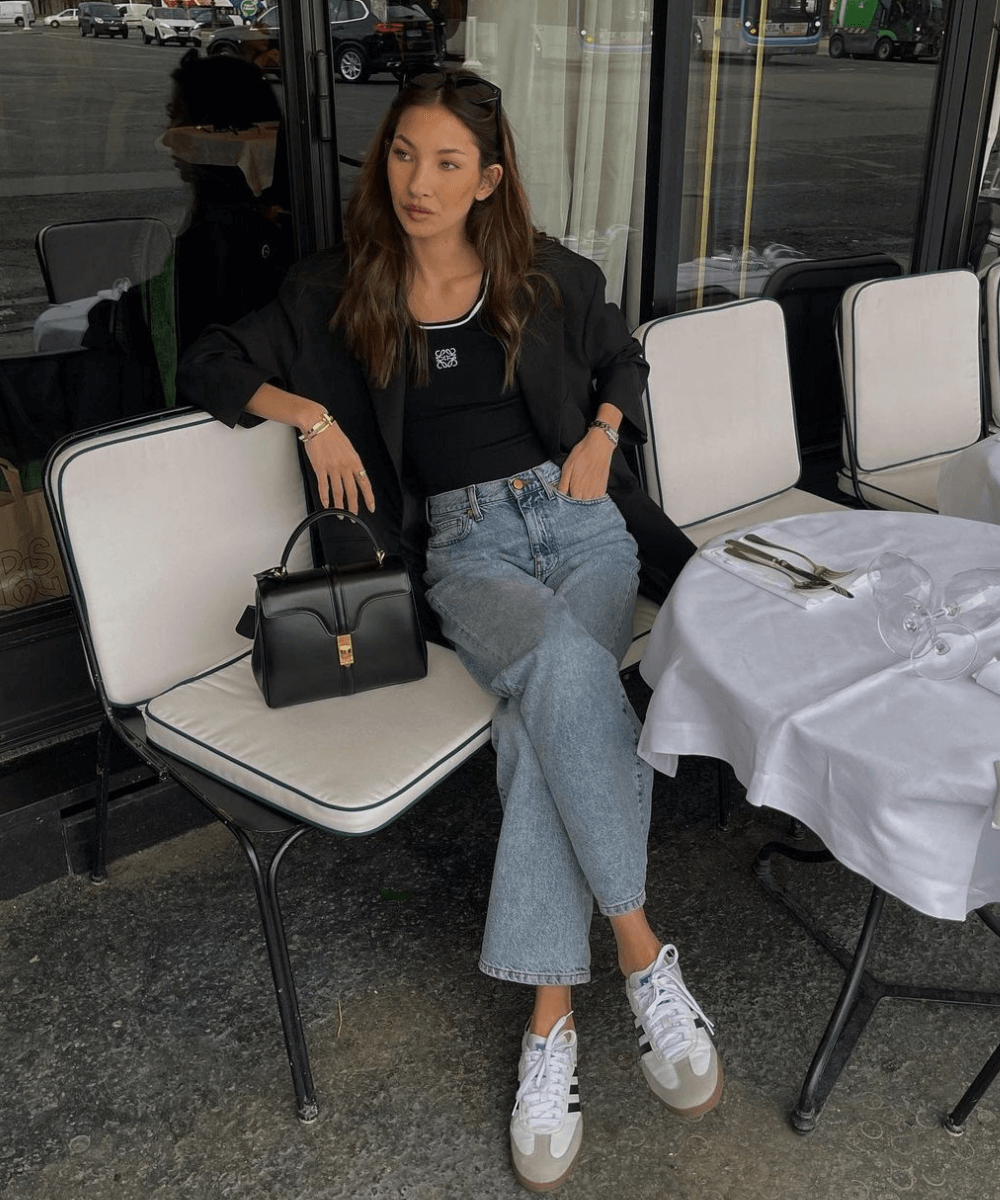 Blazer com Tênis Branco: O Poder da Camada Estratégica - inspiração 1