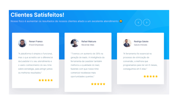 Depoimentos que Constroem Confiança - inspiração 1