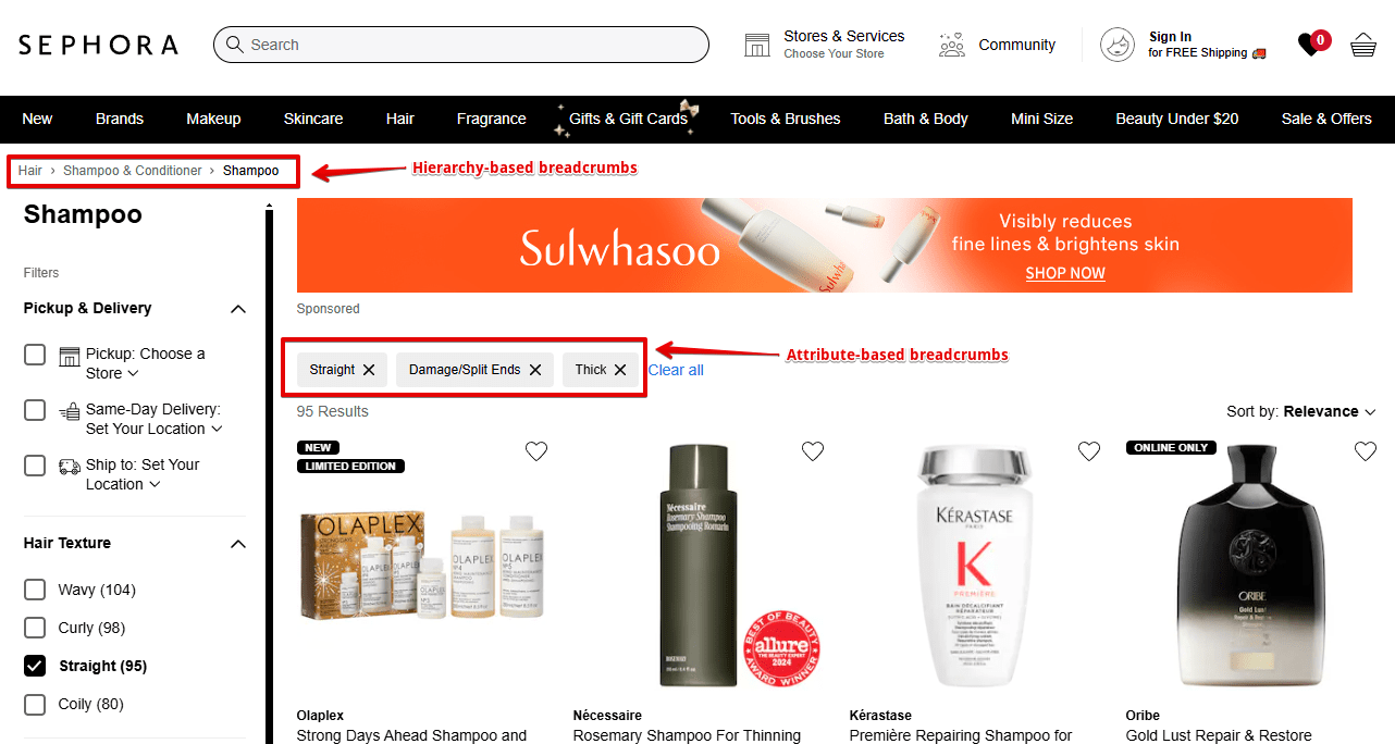 problemas comuns breadcrumbs loja virtual