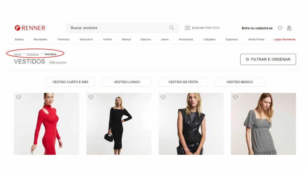 10 exemplos de breadcrumbs criativos para e-commerce