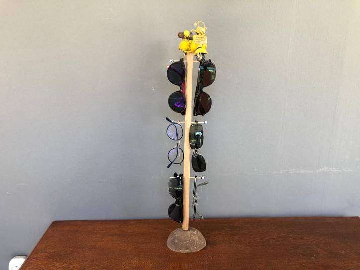 suporte macramê para óculos de sol passo a passo