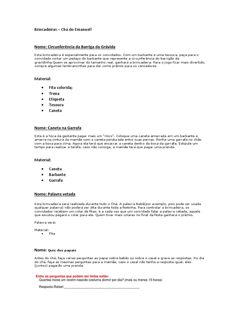 Ideias de Brindes para Premiar no Chá de Bebê