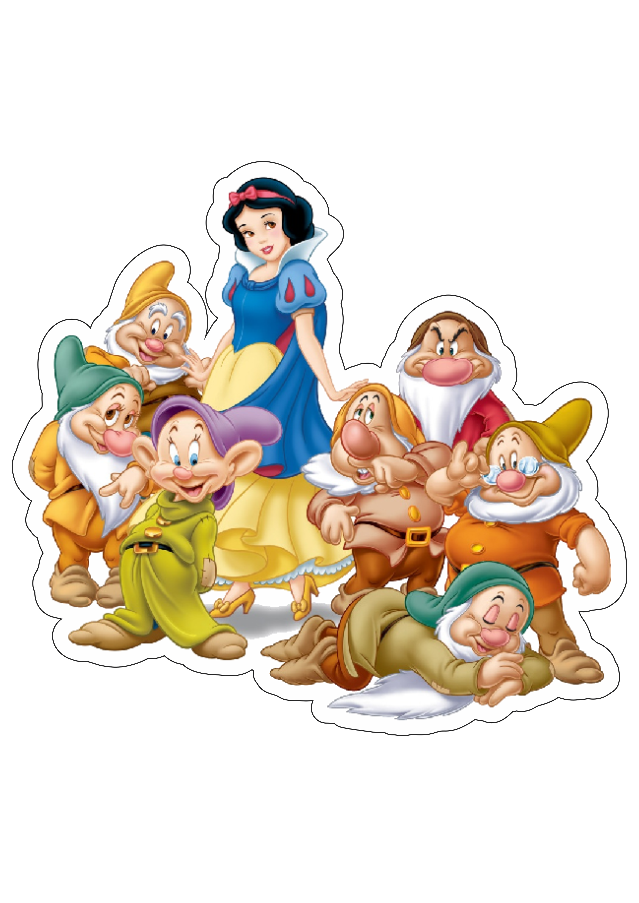 anões branca de neve png transparente