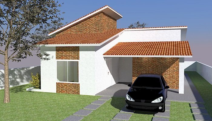 casa moderna telhado embutido