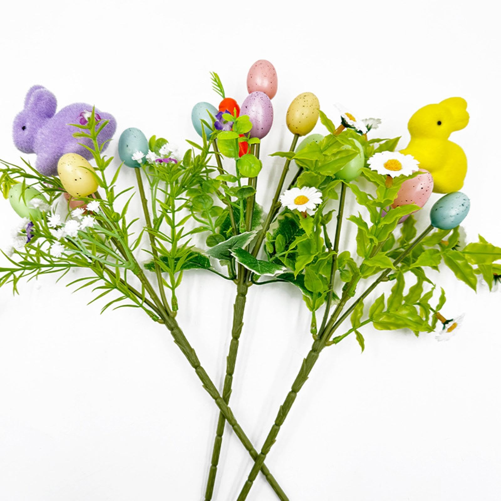 arranjos florais com coelhinhos