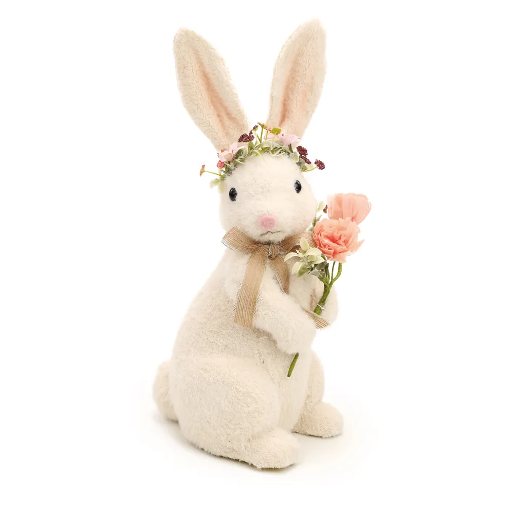 arranjos florais com coelhinhos