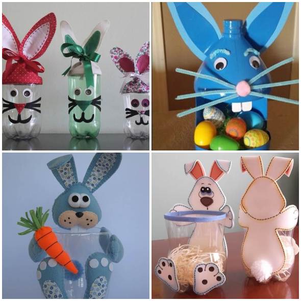 Materiais essenciais para artesanato de Páscoa com PET