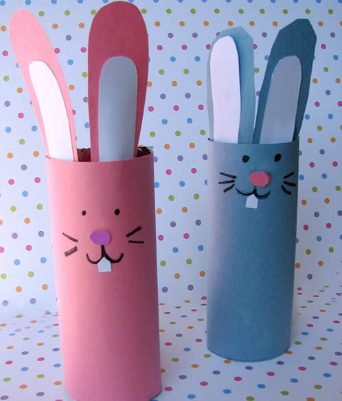 artesanato de páscoa com rolo de papel higiênico