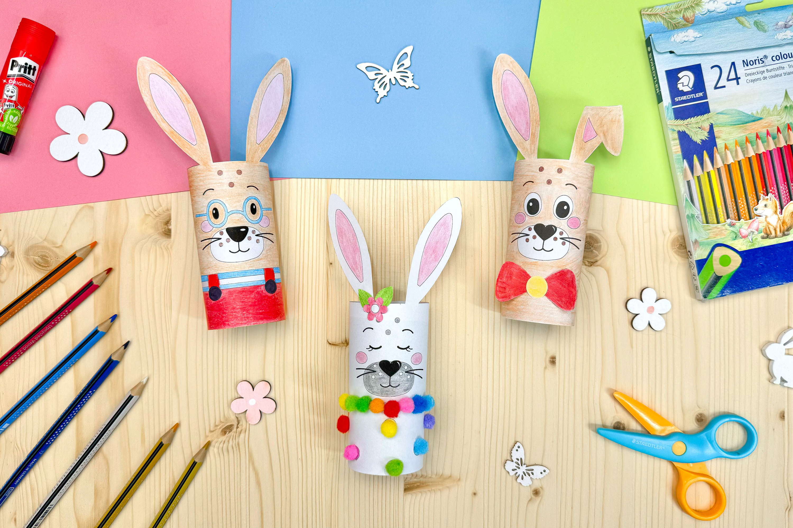 Como Fazer Coelhinhos de Páscoa com Materiais Reciclados