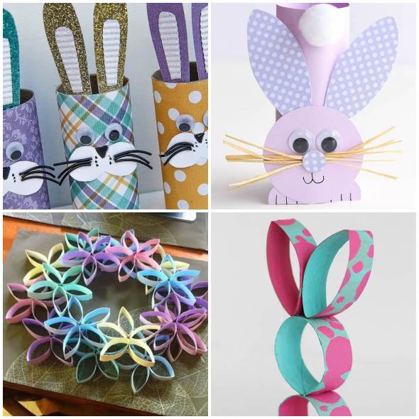 Como Fazer Coelhinhos de Páscoa com Materiais Reciclados