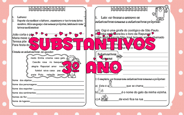 exercício substantivo próprio e comum para imprimir