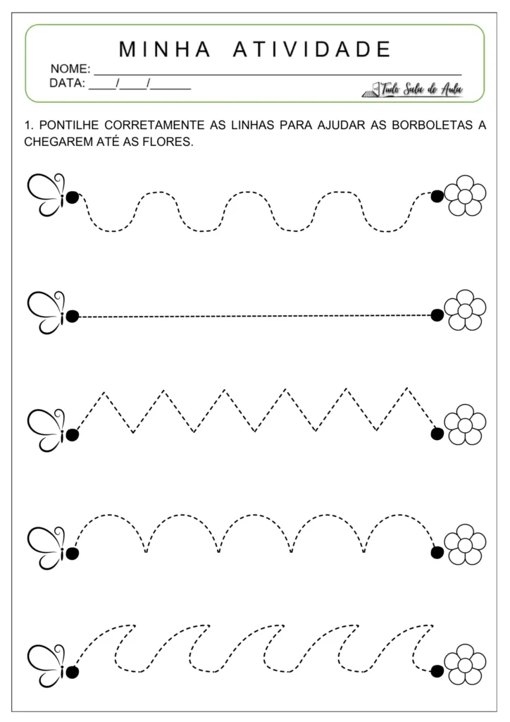 desenho da letra e pontilhado infantil