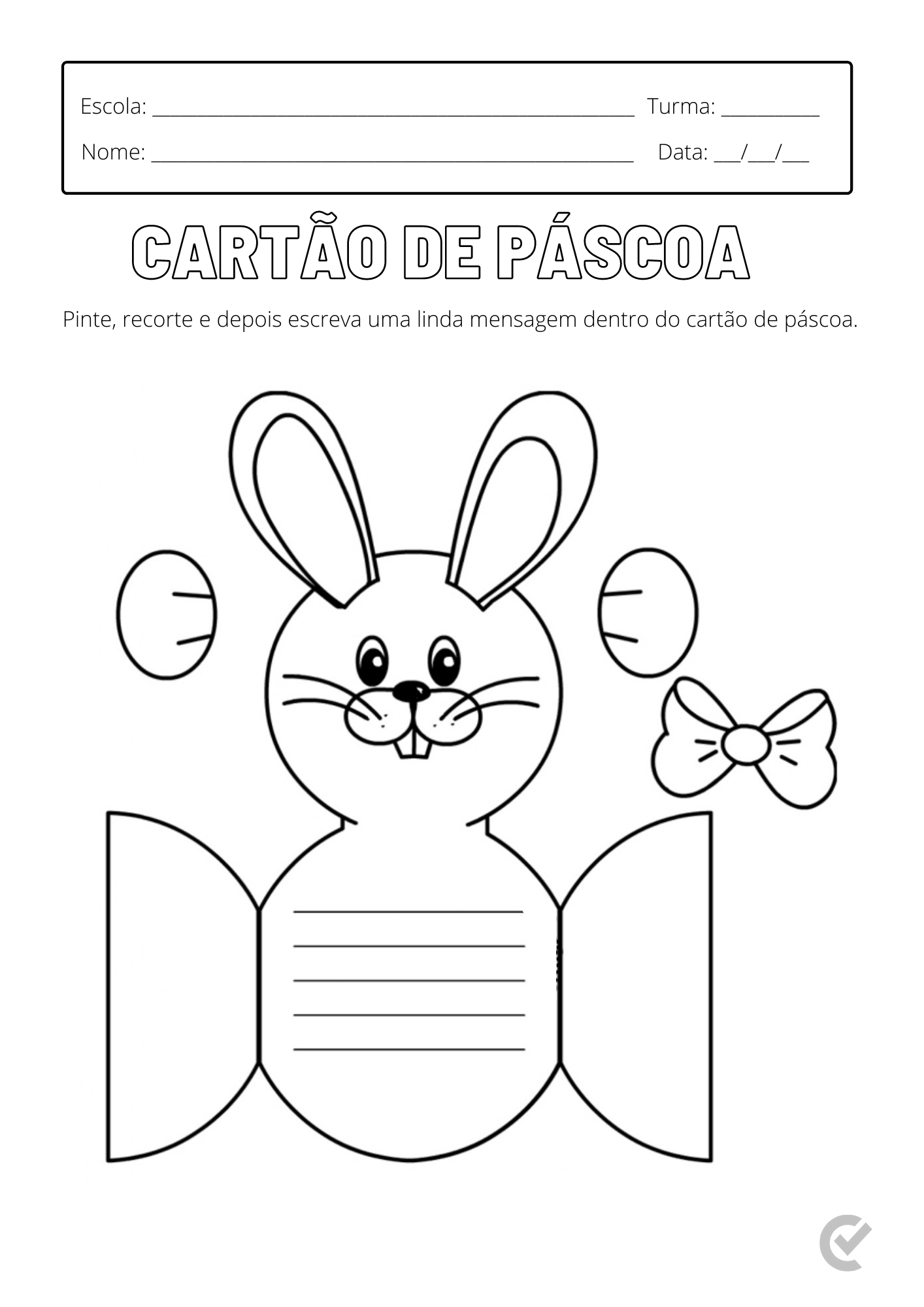 5 Ideias de Desenhos de Páscoa para Imprimir e Colorir