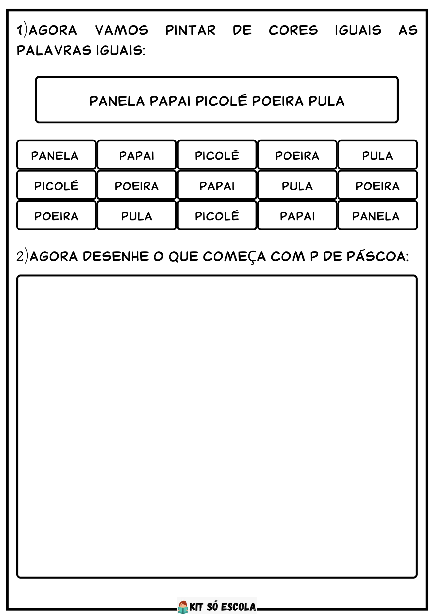 atividades de páscoa para imprimir