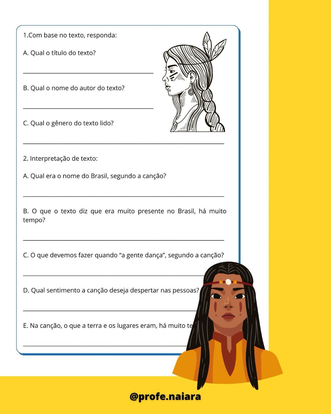 atividades de geografia sobre indígenas