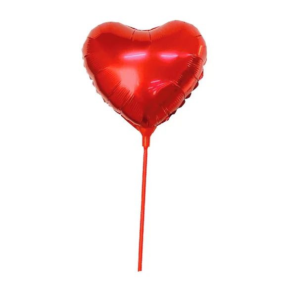 Balão metalizado coração vermelho