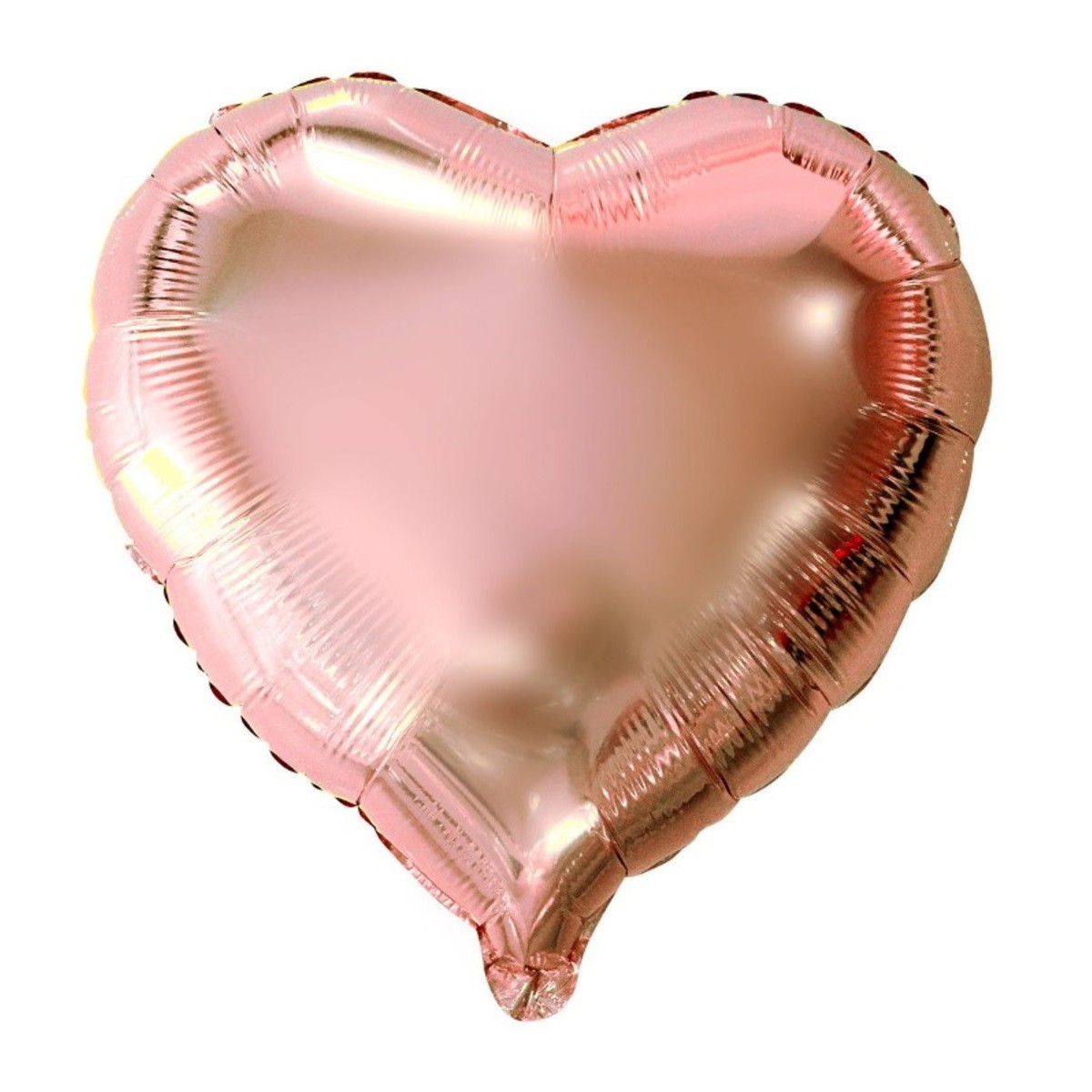 Balão metalizado coração rosa
