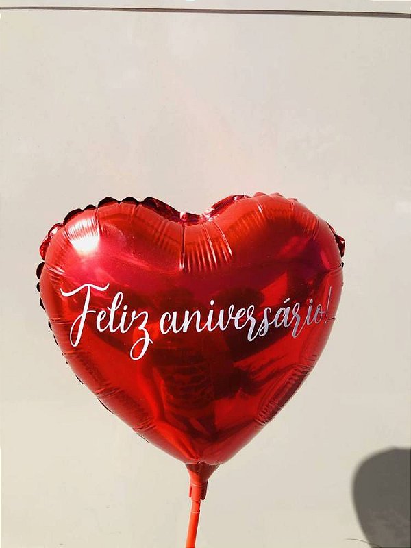 Balão metalizado coração dourado