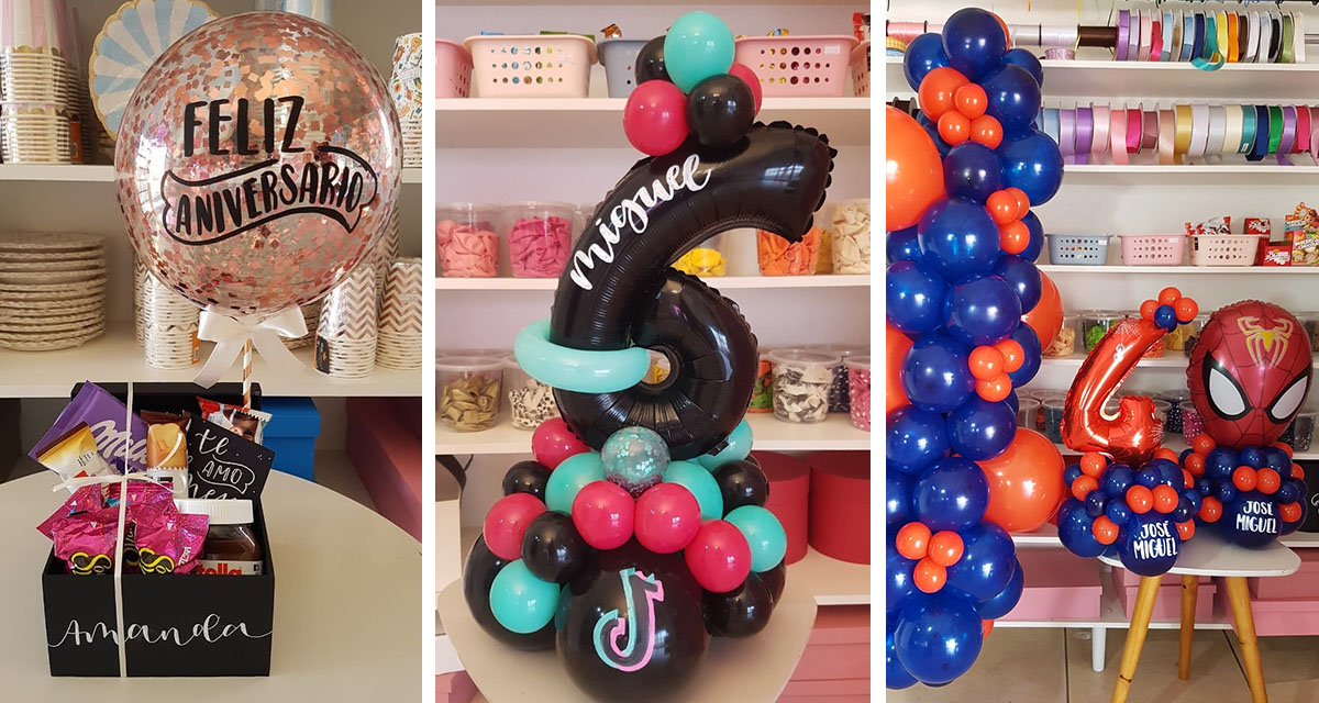 balões personalizados para evento comercial