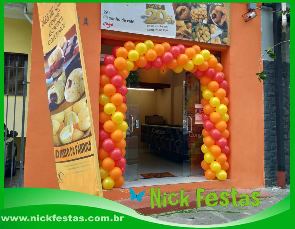 ideias decoração balões nova loja
