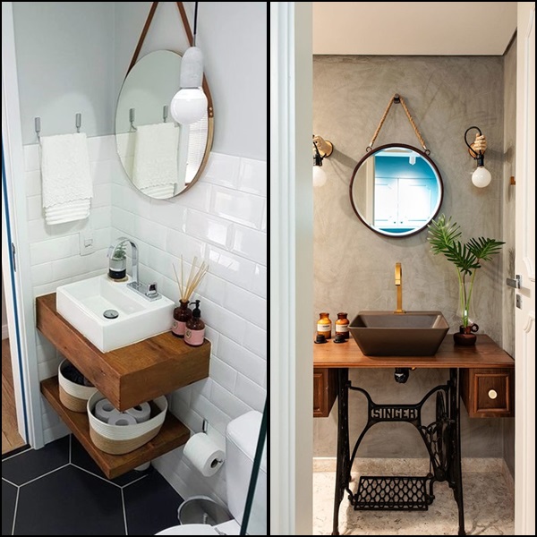 como decorar banheiro pequeno rústico com pouco dinheiro