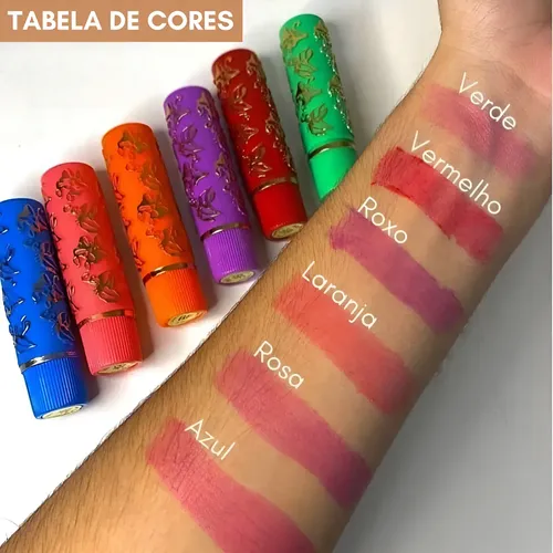batom verde para lábios