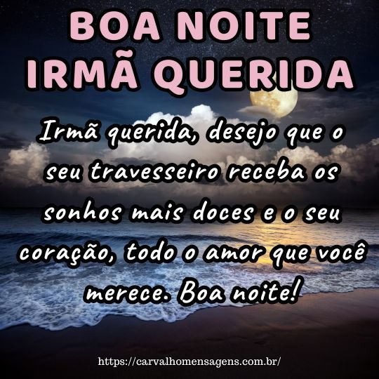 frase boa noite irmã