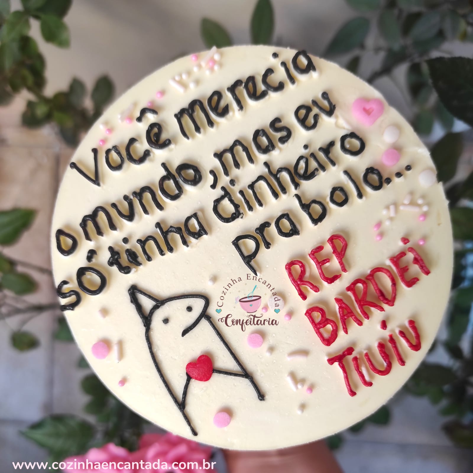 bolo personalizado com meme