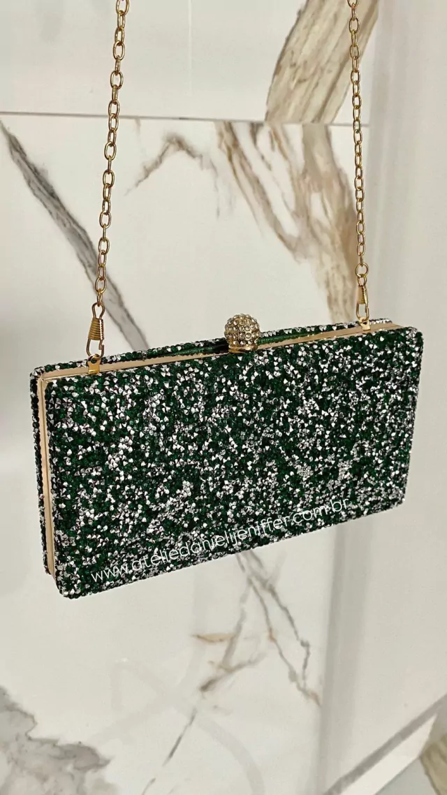 bolsa de mão verde formatura