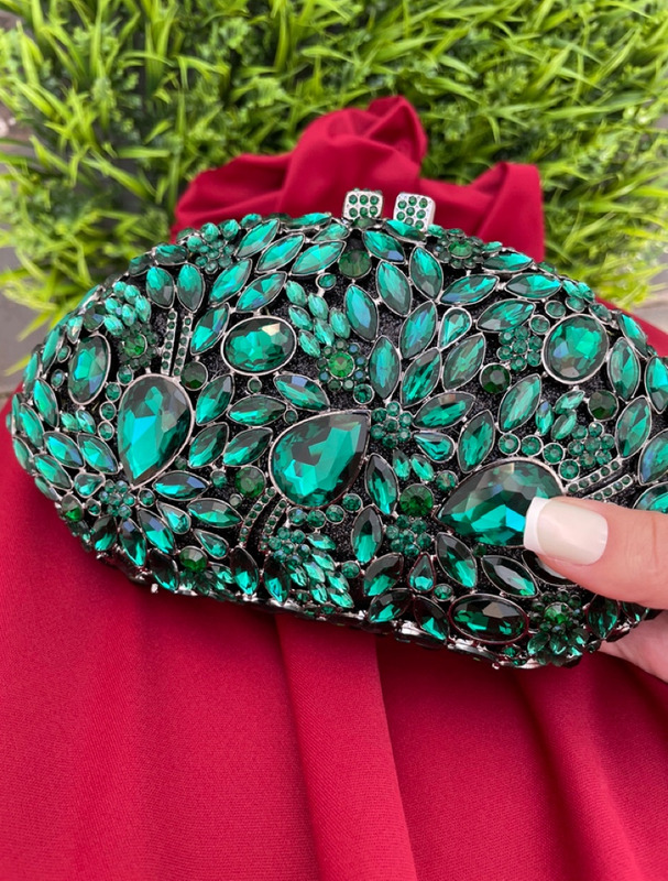 bolsa de mão verde formatura