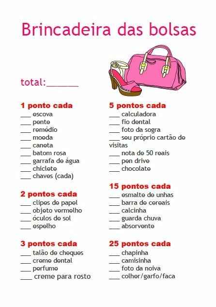 Brincadeira Para Cha De Lingerie