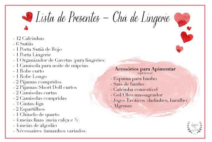 Brincadeira Para Cha De Lingerie