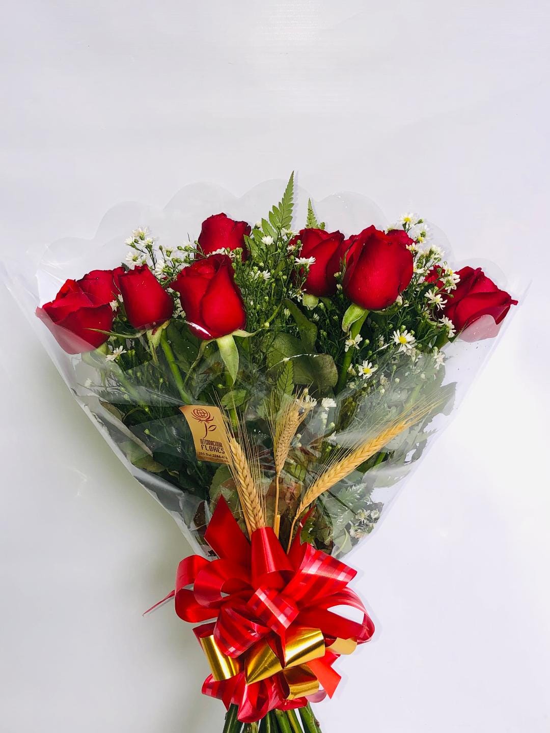buquê vermelho com rosas colombianas
