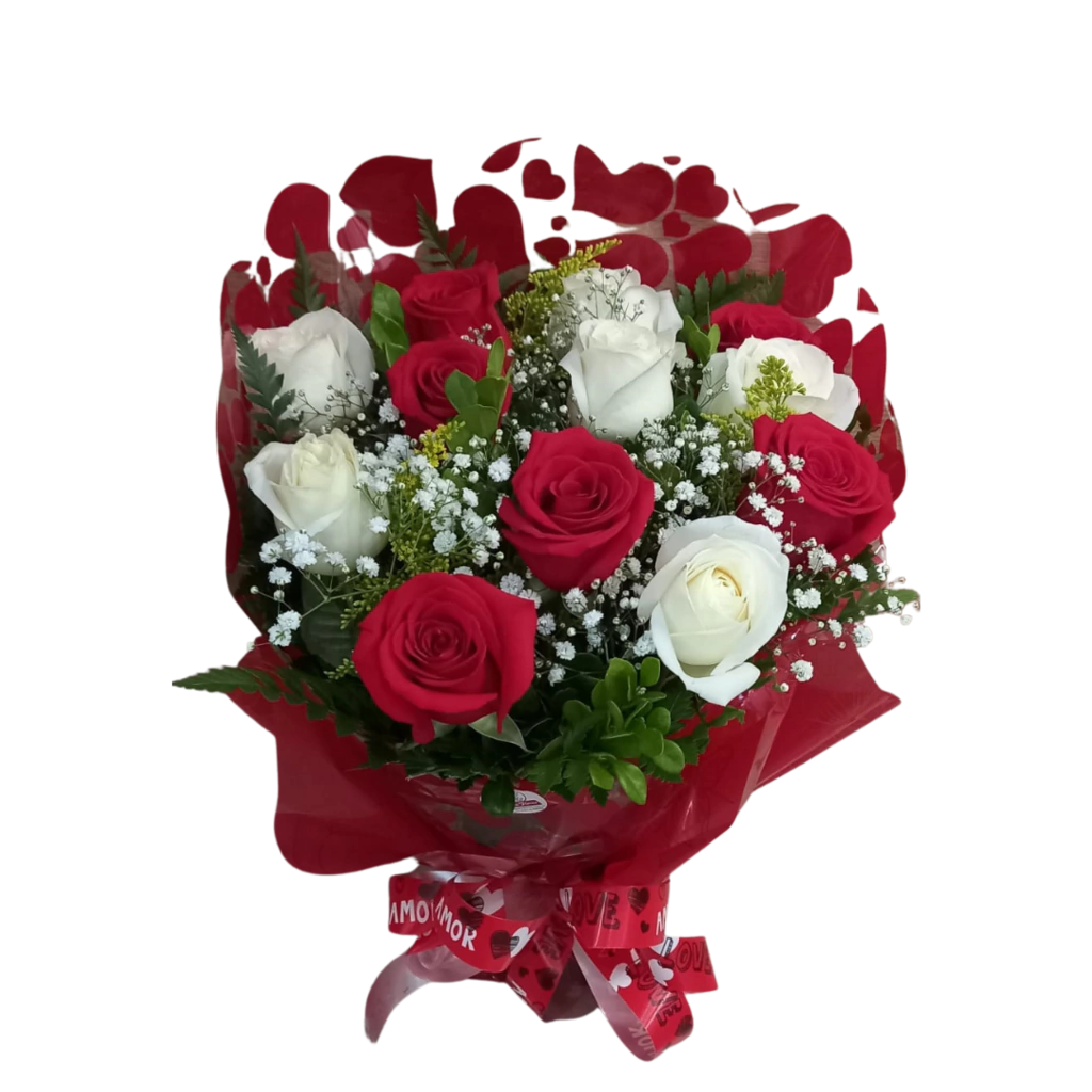buquê vermelho com gérberas