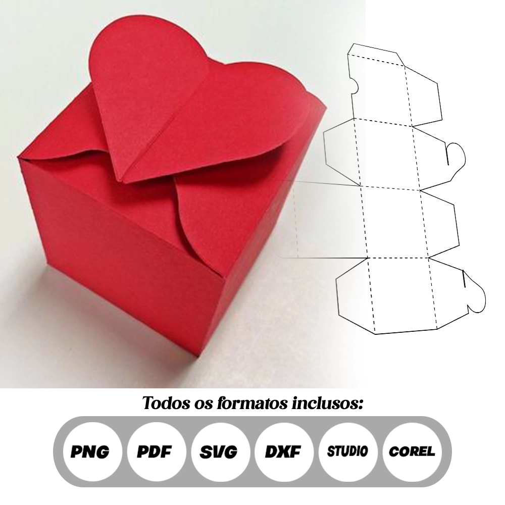 caixa coração de luxo