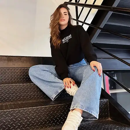 Calça de moletom larga com cordão
