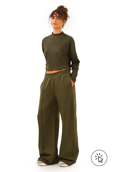 Calça de moletom larga confortável