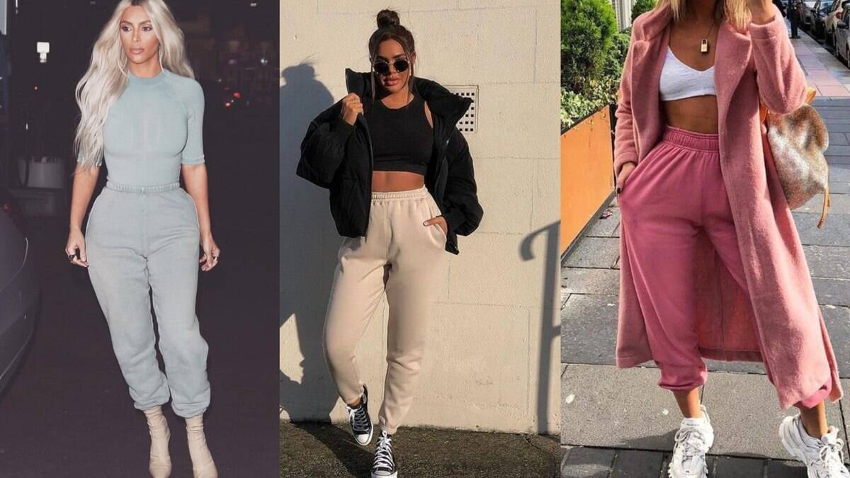Calça de moletom larga unissex