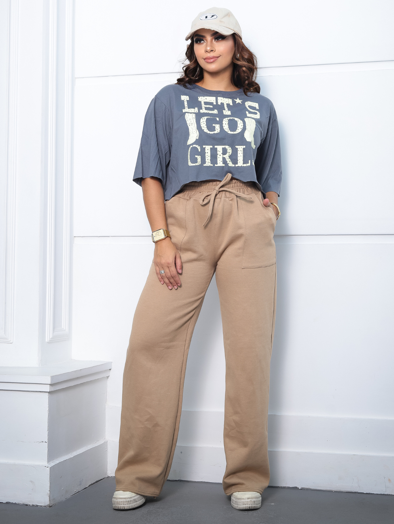 Calça de moletom larga preta